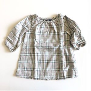 GAP Baby Plaid Cotton Lined Long Sleeve Dress w/ Bloomer